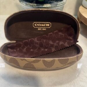Coach Brown and Tan Eyeglass Case
